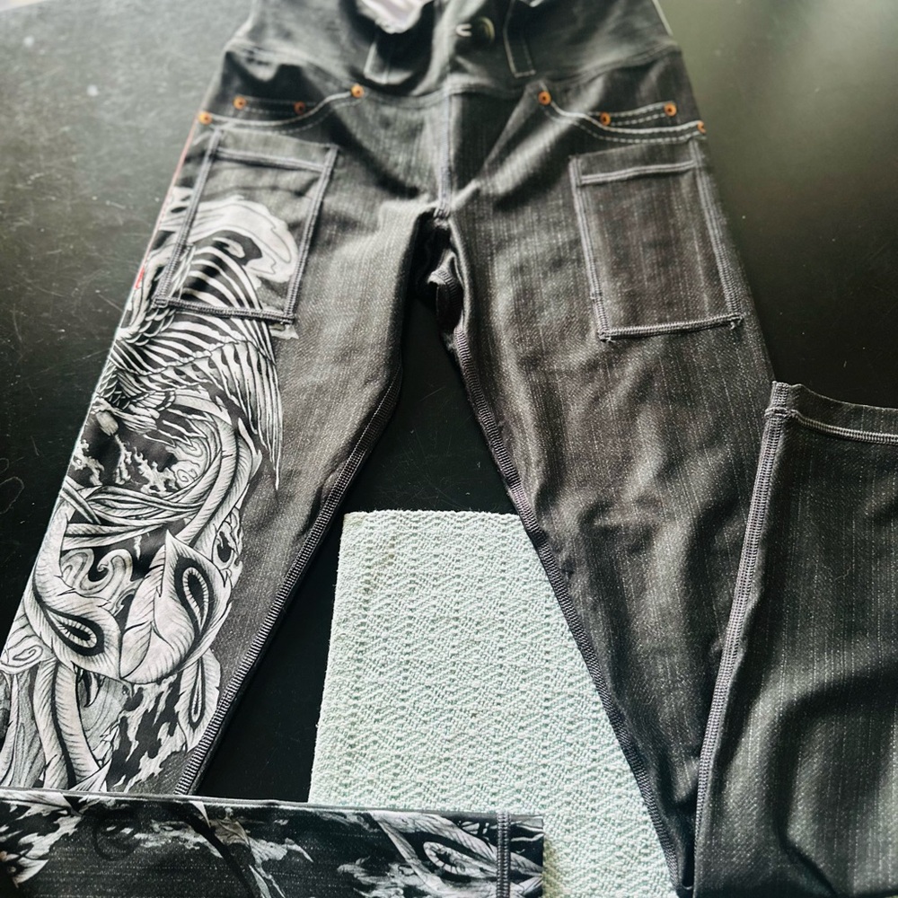 INKnBURN denim full length leggings size 2 NWOT